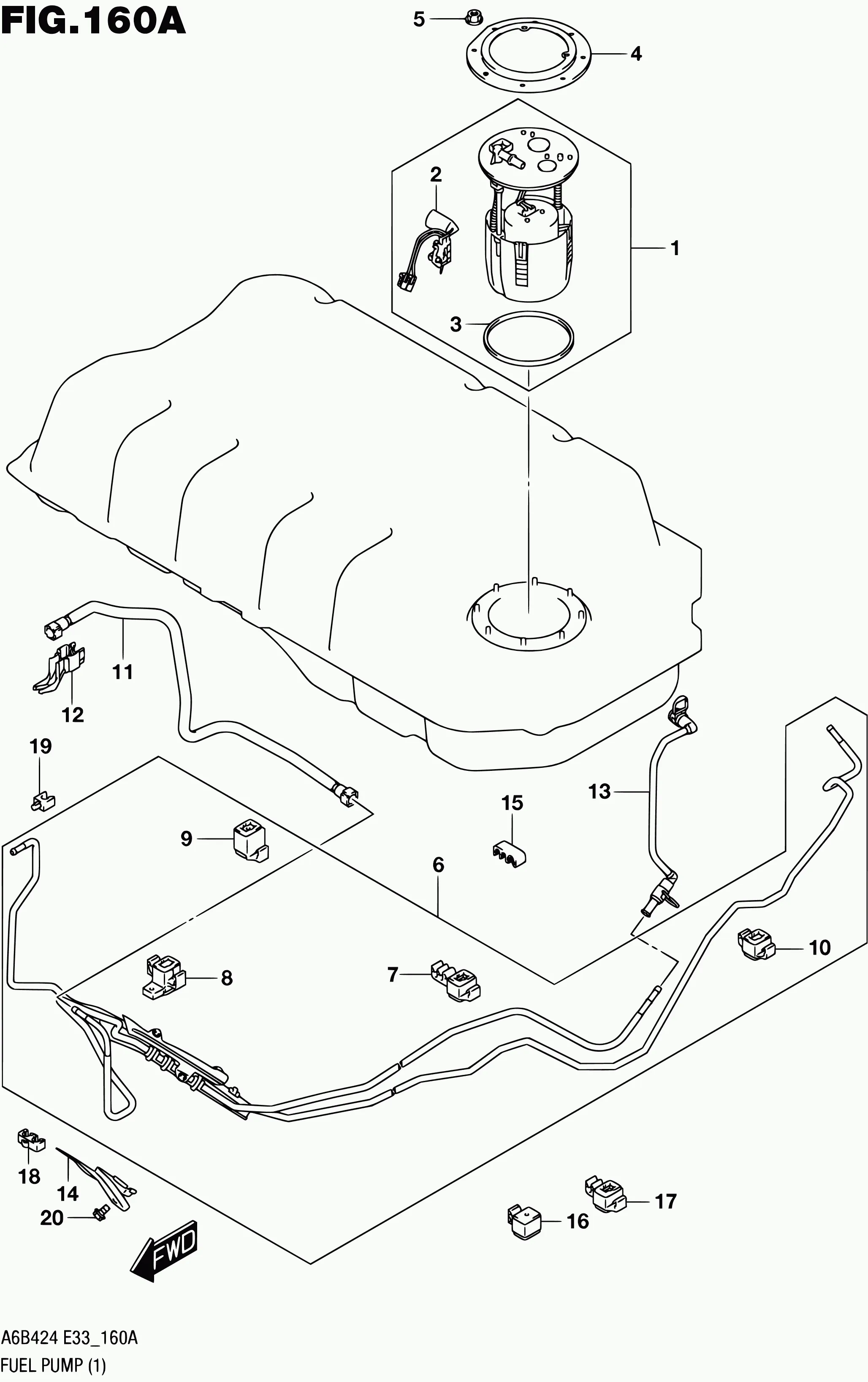 160A - ТОПЛИВНЫЙ НАСОС (10MODEL:2WD)