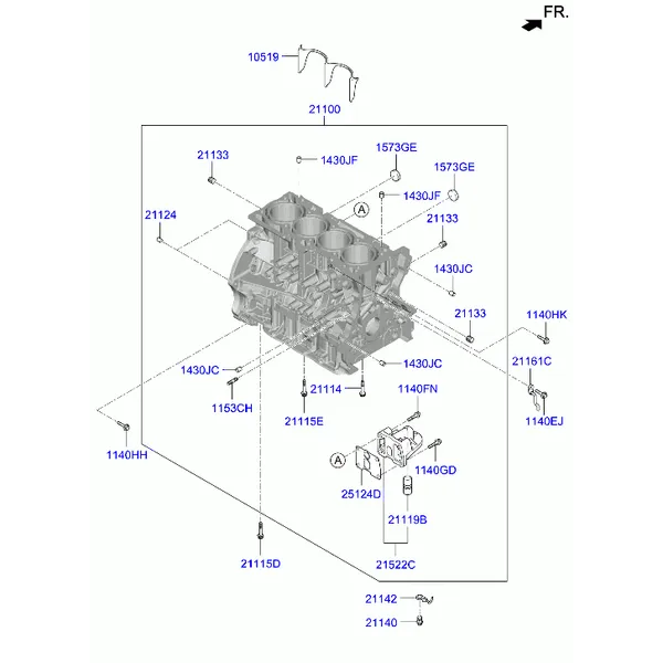блок цилиндров в сборе