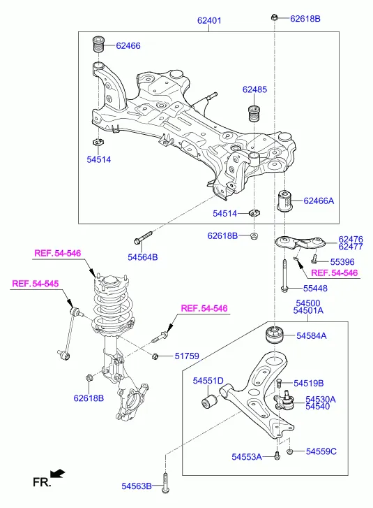 Подрамник передней подвески