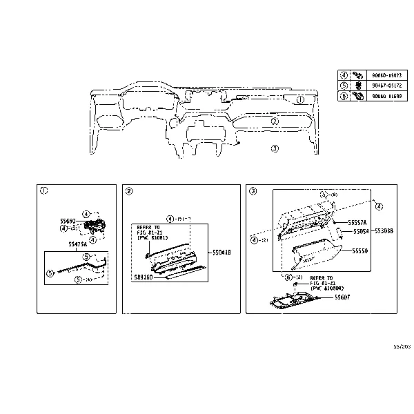 INSTRUMENT PANEL & GLOVE COMPARTMENT