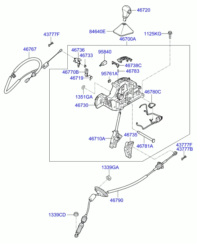 SHIFT LEVER CONTROL (ATM)