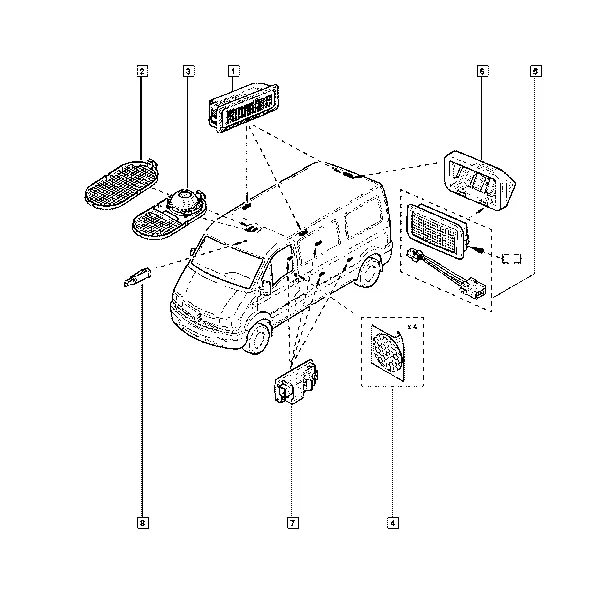 Плафон освещения в салоне