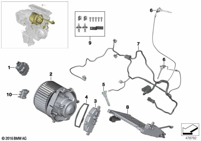 Электр.детали отопителя/кондиционера