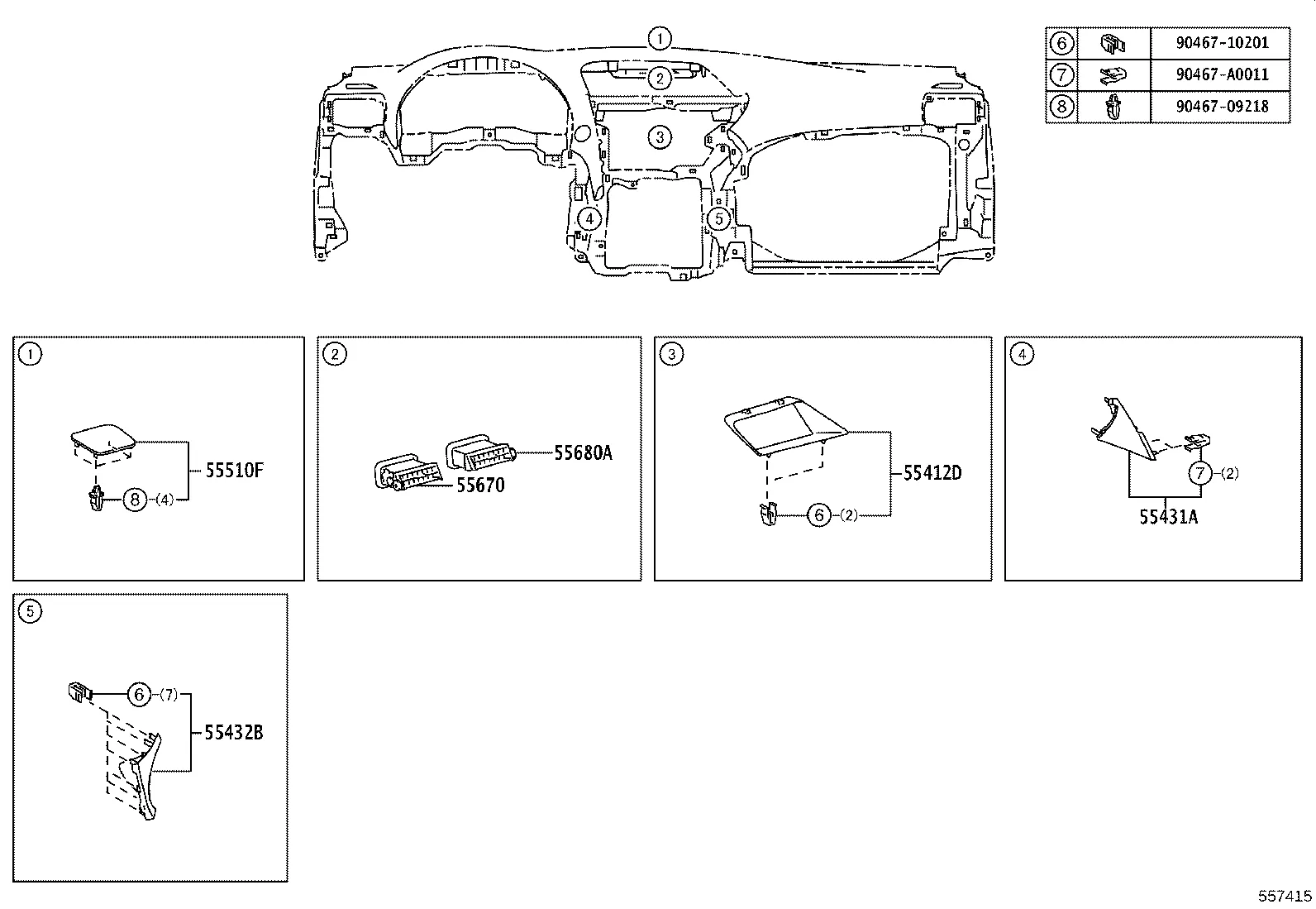 INSTRUMENT PANEL & GLOVE COMPARTMENT