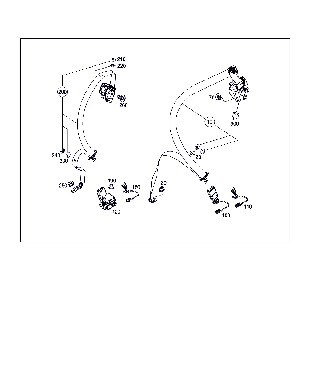 РЕМЕНЬ БЕЗОПАСНОСТИ ЗАДНЕГО СИДЕНЬЯ