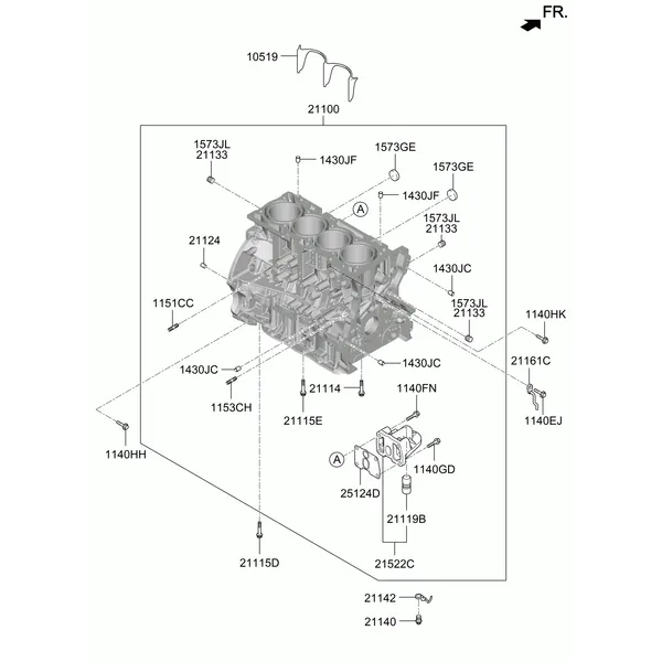 блок цилиндров в сборе