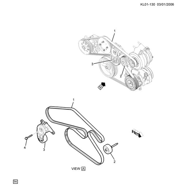 ШКИВЫ И РЕМНИ/ПРИВОД ВСПОМОГАТЕЛЬНЫХ АГРЕГАТОВ (LU1/3.2G)