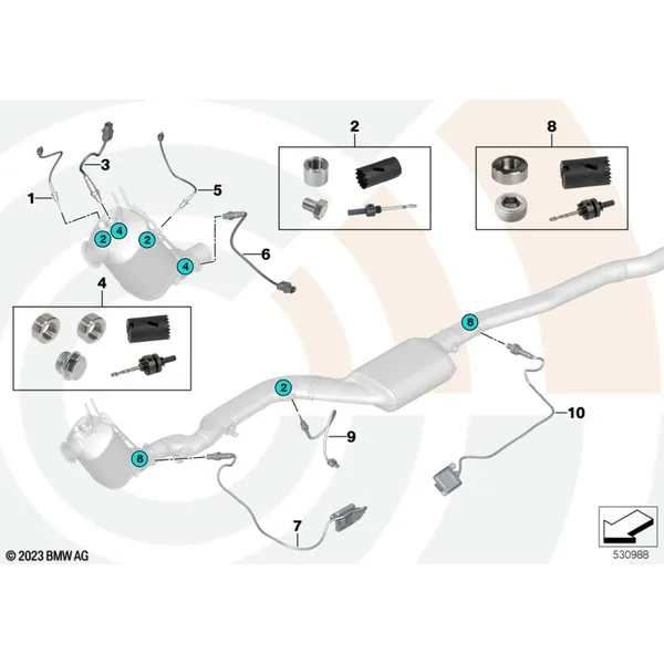 Ремкомплект прив. фланца д/дат.отр.газов