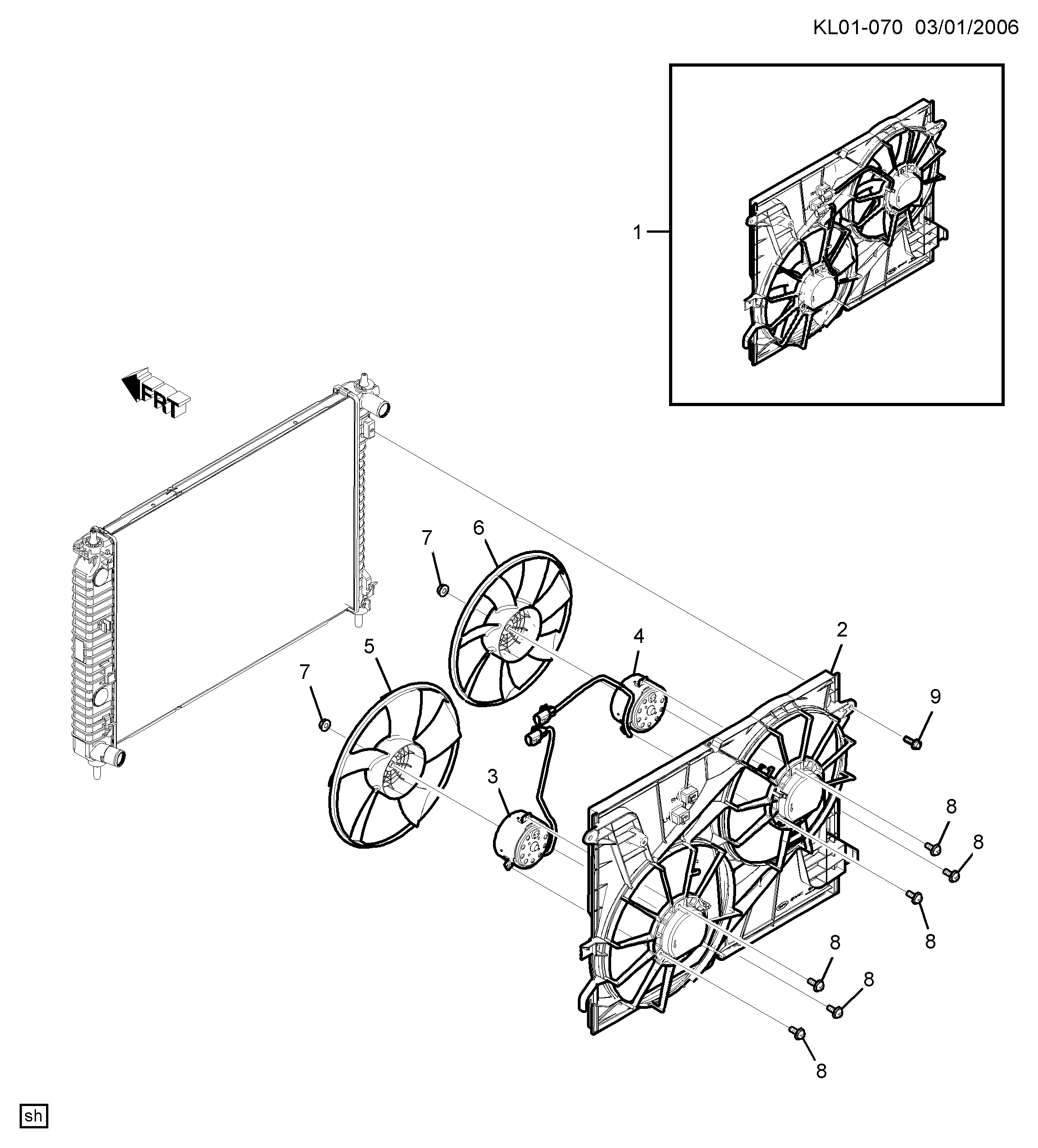 ВЕНТИЛЯТОР ОХЛАЖДАЮЩЕЙ ЖИДКОСТИ ДВИГАТЕЛЯ (LD9/2.4F,LU1/3.2G)