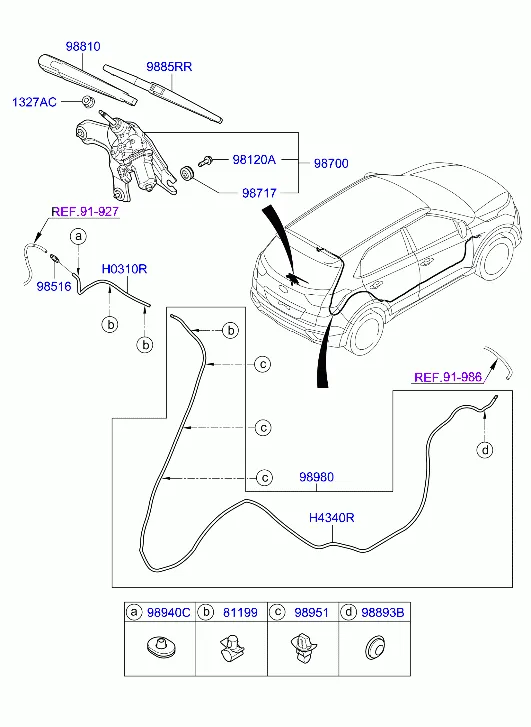 WINDOW WIPER - REAR