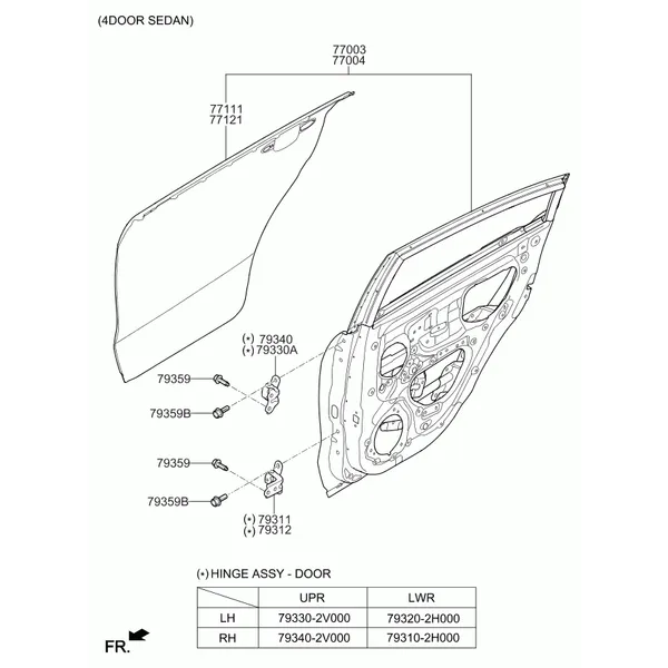 панель задней двери