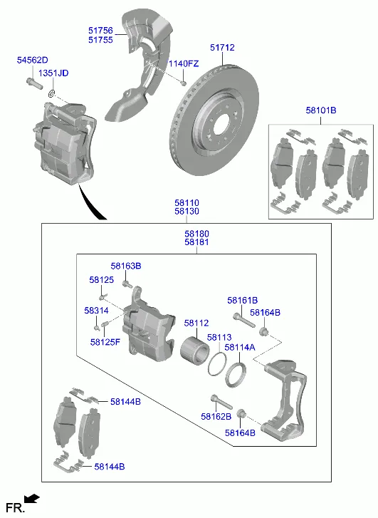 Тормозной механизм переднего колеса
