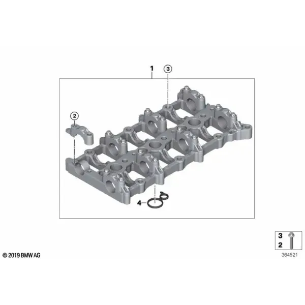 Корпус распределителя головки блока