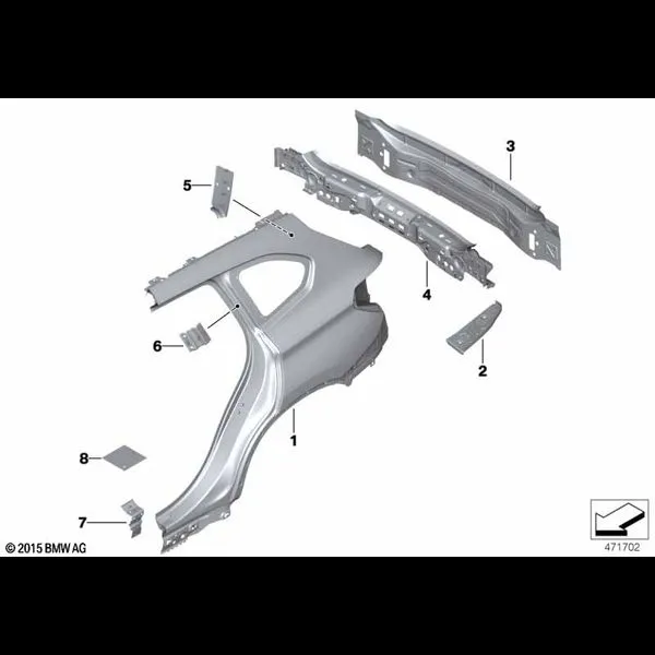 Крыло/облицовка задней части