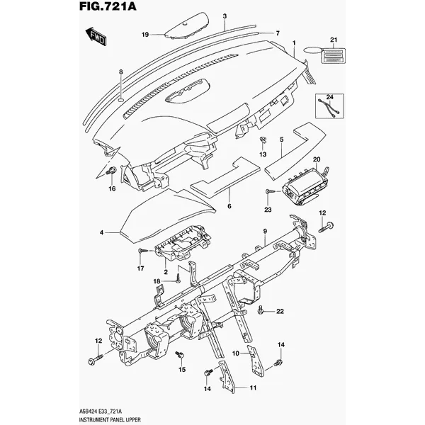 721A - ВЕРХНЯЯ ЧАСТЬ ПАНЕЛИ ПРИБОРОВ