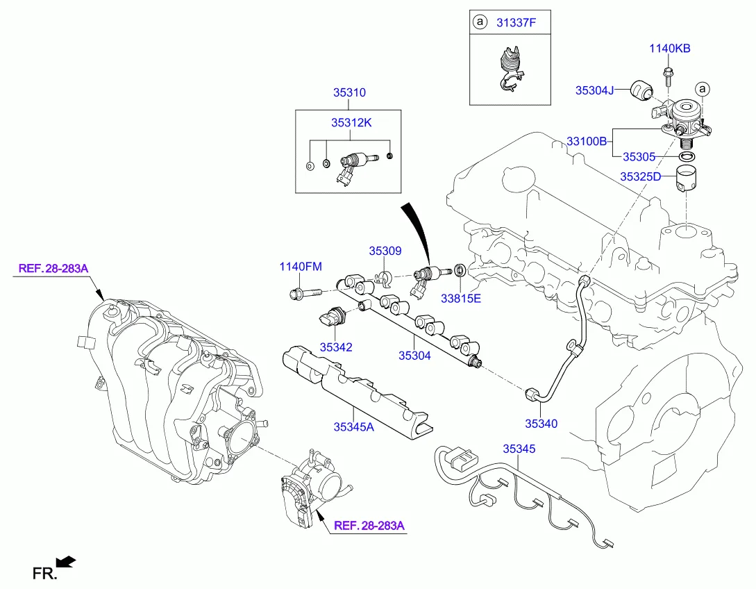 дроссельная заслонка и инжектор