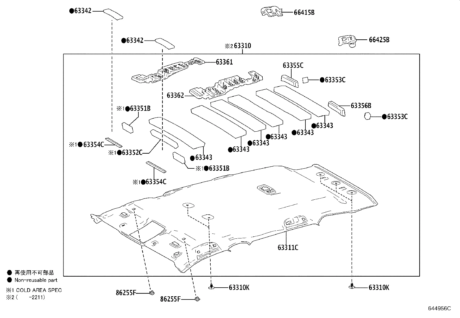 ROOF HEADLINING & SILENCER PAD