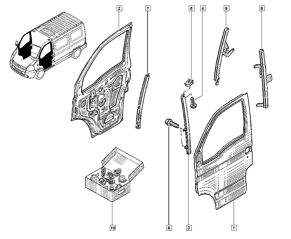 Боковые открывающиеся элементы кузова