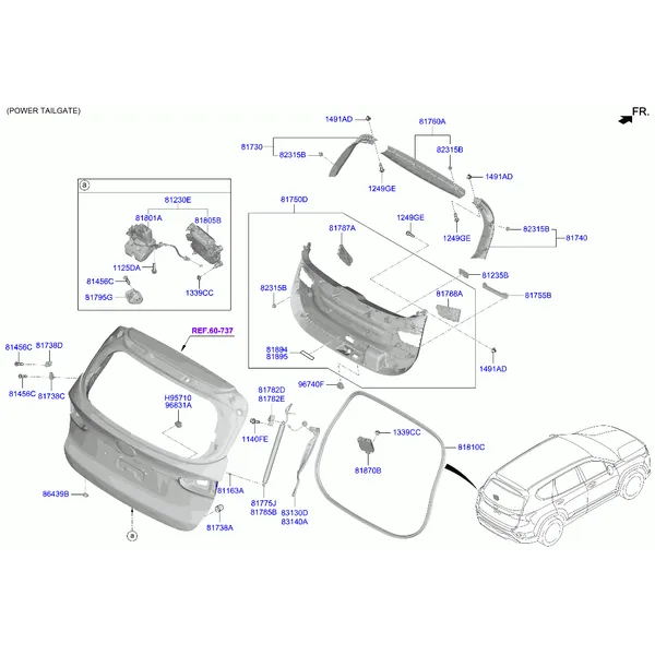 отделка двери багажника