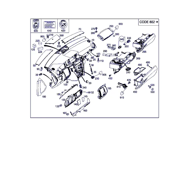ПЕРЕДНЯЯ ПАНЕЛЬ И ВЕЩЕВОЙ ЯЩИК С ПОДУШКОЙ БЕЗОПАСНОСТИ ПЕРЕДН.ПАССАЖИРА