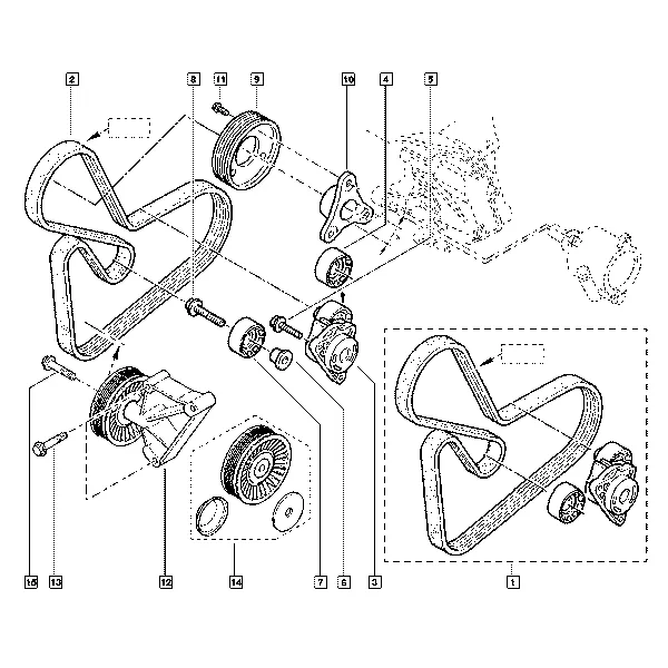 Натяжитель - Ремень