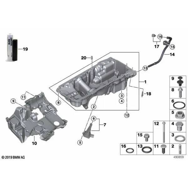 Масляный картер/маслоизмерит.приспособл.