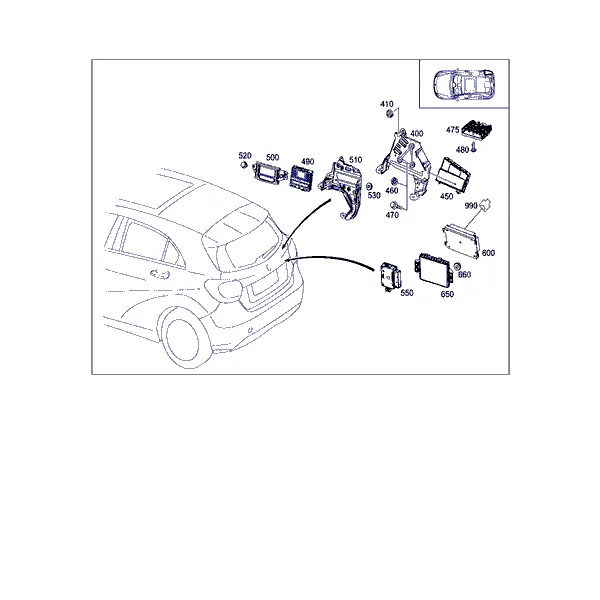 БЛОКИ УПРАВЛЕНИЯ И РЕЛЕ В БАГАЖНИКЕ