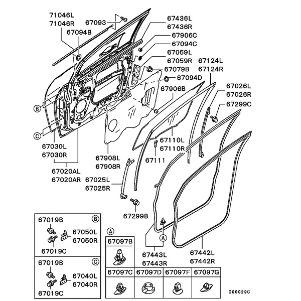 ДВЕРИ - ПАНЕЛИ И СТЕКЛА ПЕРЕДН. ДВЕРЕЙ