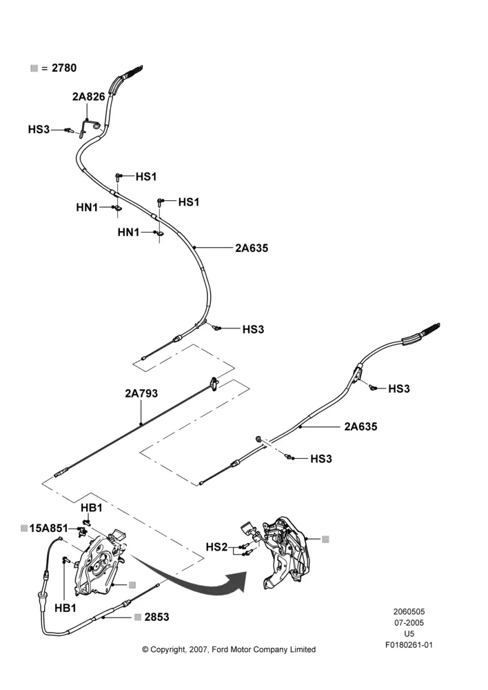05C - Parking Brake; 19/JUL/2005-16/DEC/2010