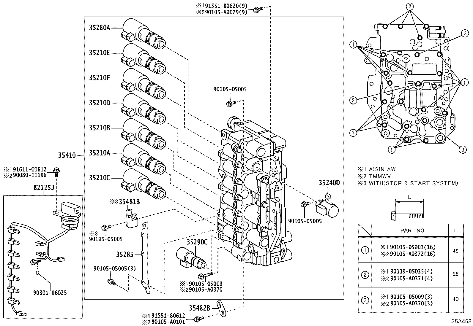 VALVE BODY & OIL STRAINER (ATM)