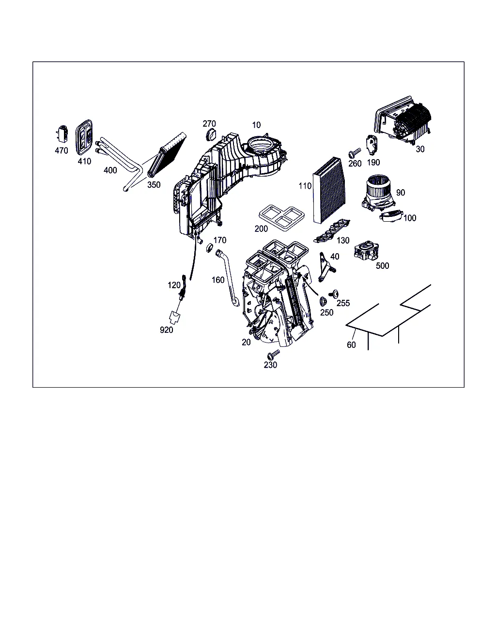 КОРОБ СИСТЕМЫ КОНДИЦИОНИР. И ОТОПЛ. С ВЕНТИЛЯТОРОМ И ЖГУТОМ ЭЛЕКТРОПРОВОДКИ