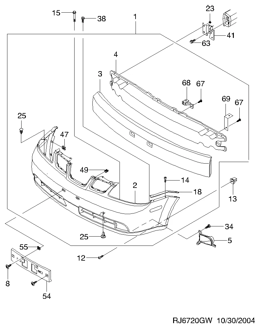 ПЕРЕДНИЙ БАМПЕР (6720)