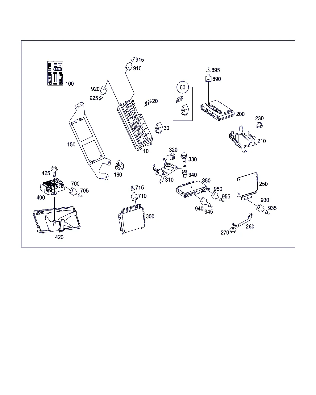 ПАНЕЛЬ БУ И ГНЕЗДО ПРЕДОХРАНИТ. В БАГАЖ. ОТДЕЛЕНИИ