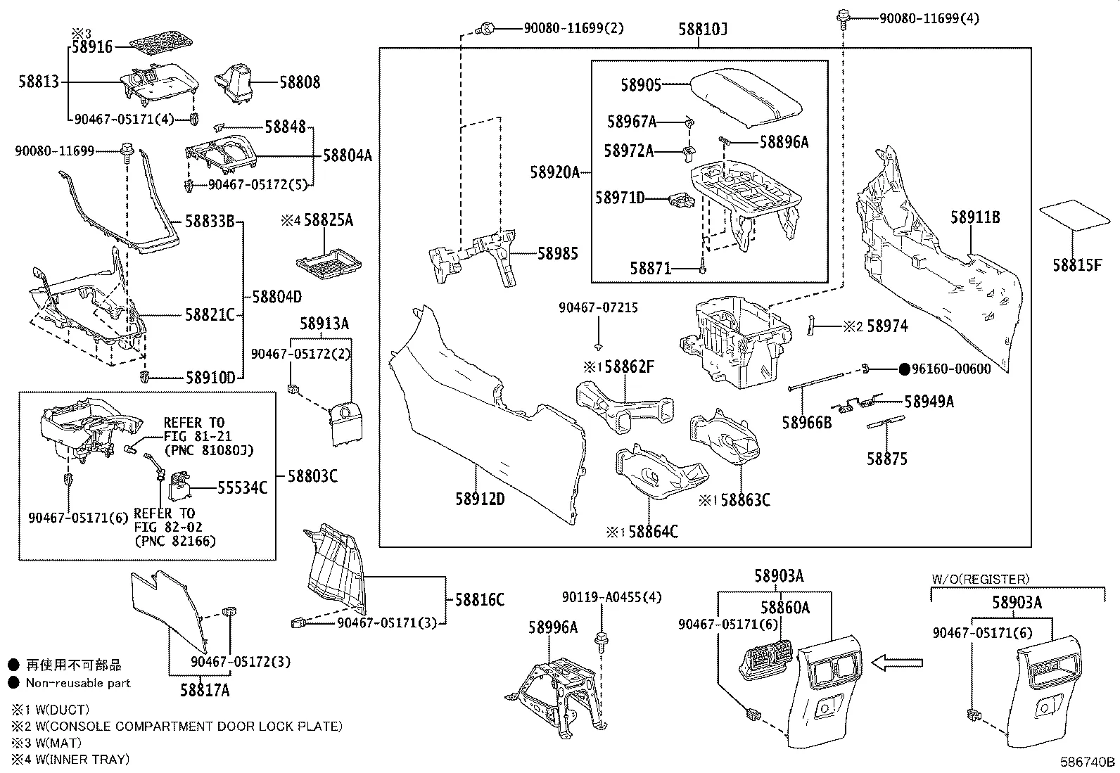 CONSOLE BOX & BRACKET