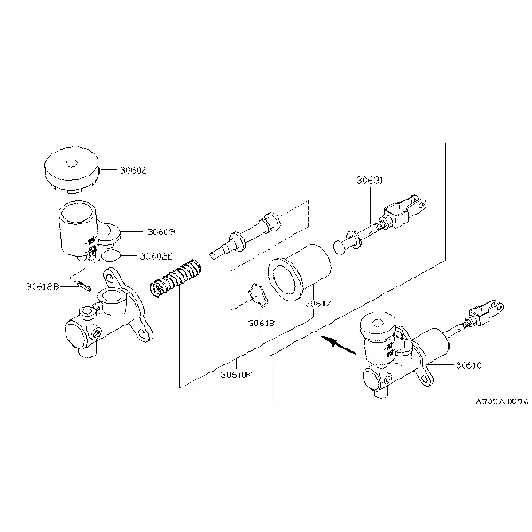 Главный цилиндр сцепления