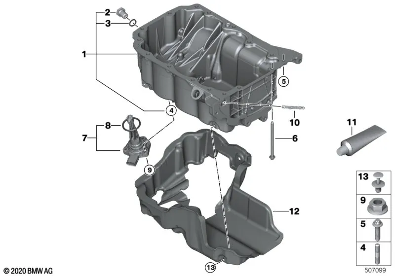 Масляный картер/маслоизмерит.приспособл.