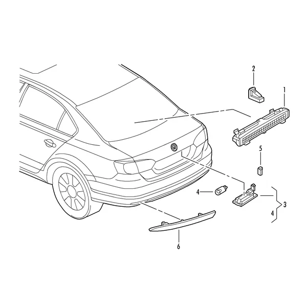Верхний стоп-сигнал Плафон освещ. номерного знака Световозвращатель