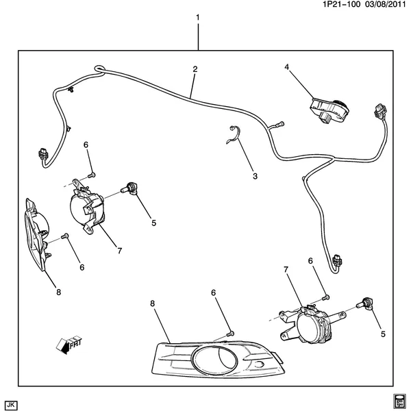 LAMP PKG/FOG-SERVICE PARTS (EXC SPORT BODY BVG, FOGLAMP T3U)