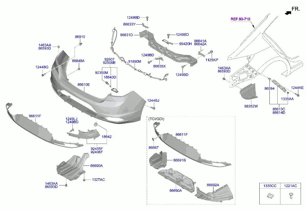 бампер задний