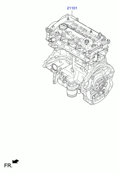 Подрамник двигателя в сборе