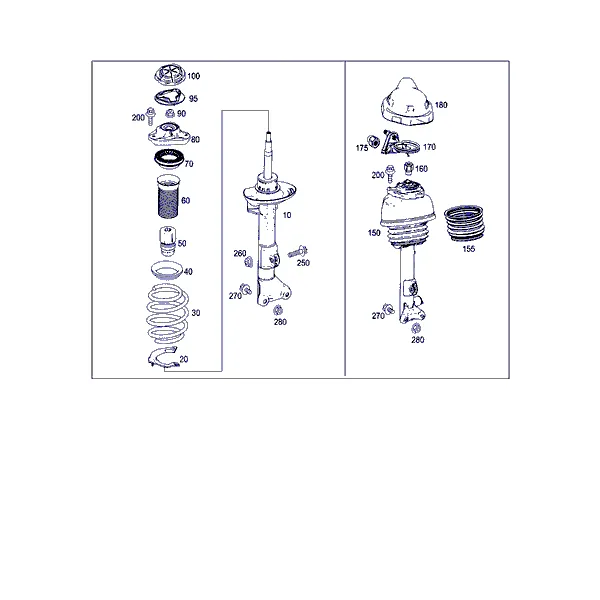 АМОРТИЗ. СТОЙКА ПЕРЕДНЯЯ И ЕЁ КРЕПЛЕНИЕ