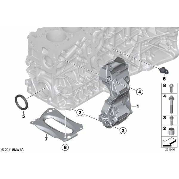 Блок цилиндров/дополнительные элементы