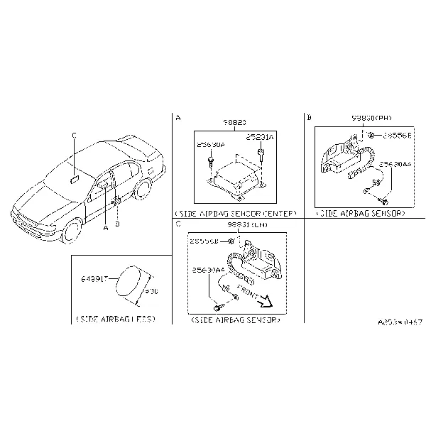 Электрический блок; AIRBAG SENSOR