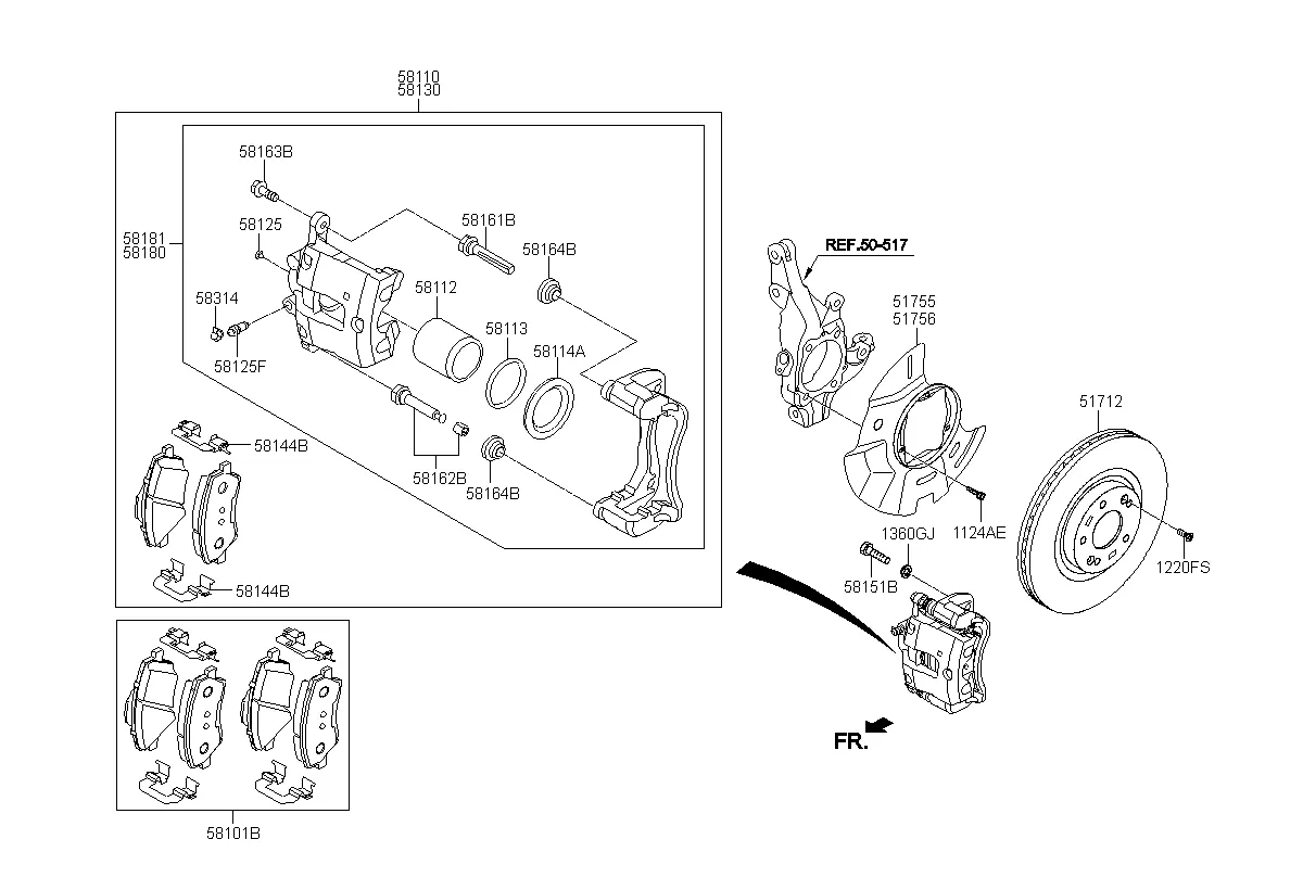 Тормозной механизм переднего колеса