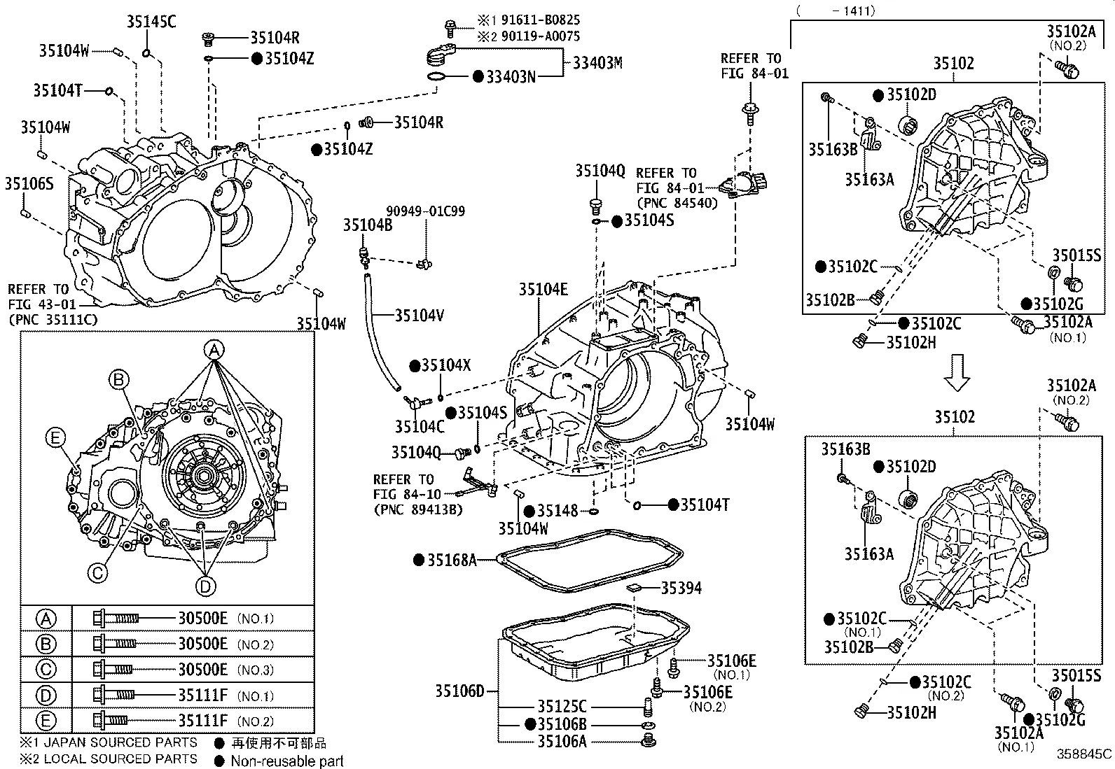 TRANSMISSION CASE & OIL PAN (ATM)