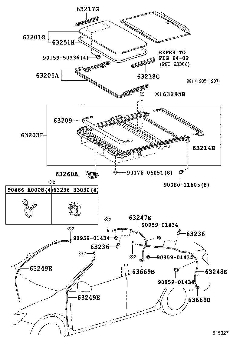 ROOF PANEL & BACK WINDOW GLASS