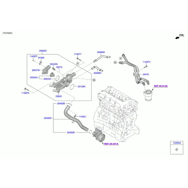 Шланг и трубопровод охлаждающей жидкости