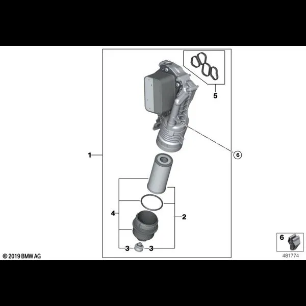 Масляный фильтр смаз.сист.,теплообменник