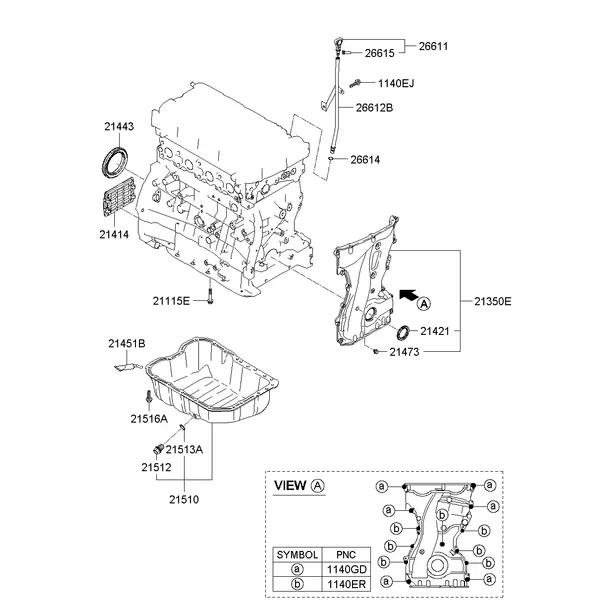 BELT COVER & OIL PAN