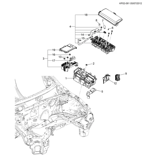 РЕЛЕ/МОТОРНЫЙ ОТСЕК